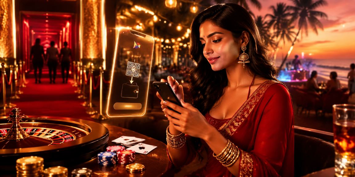 Mobile payment using PhonePe in red-gold interface in Goa